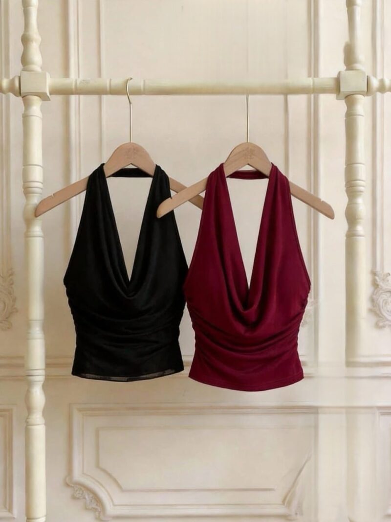 Plain cowl neck