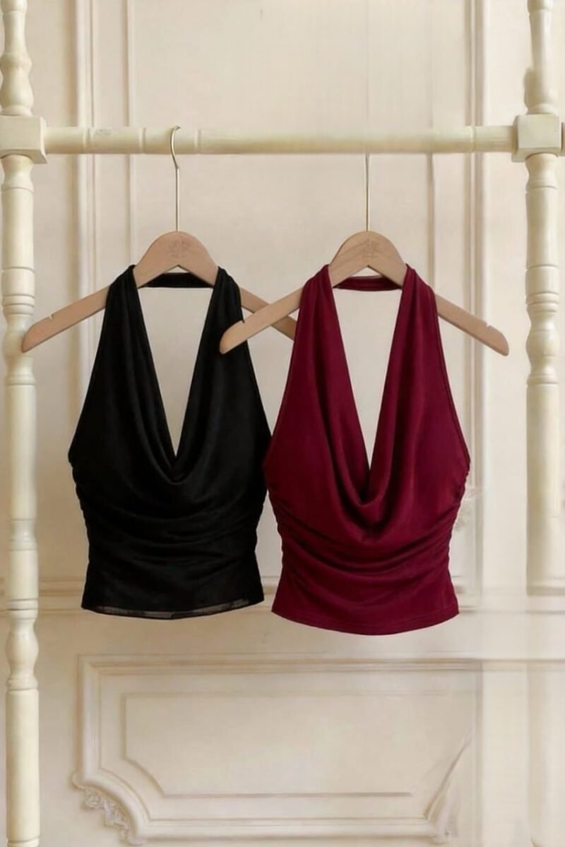 Plain cowl neck