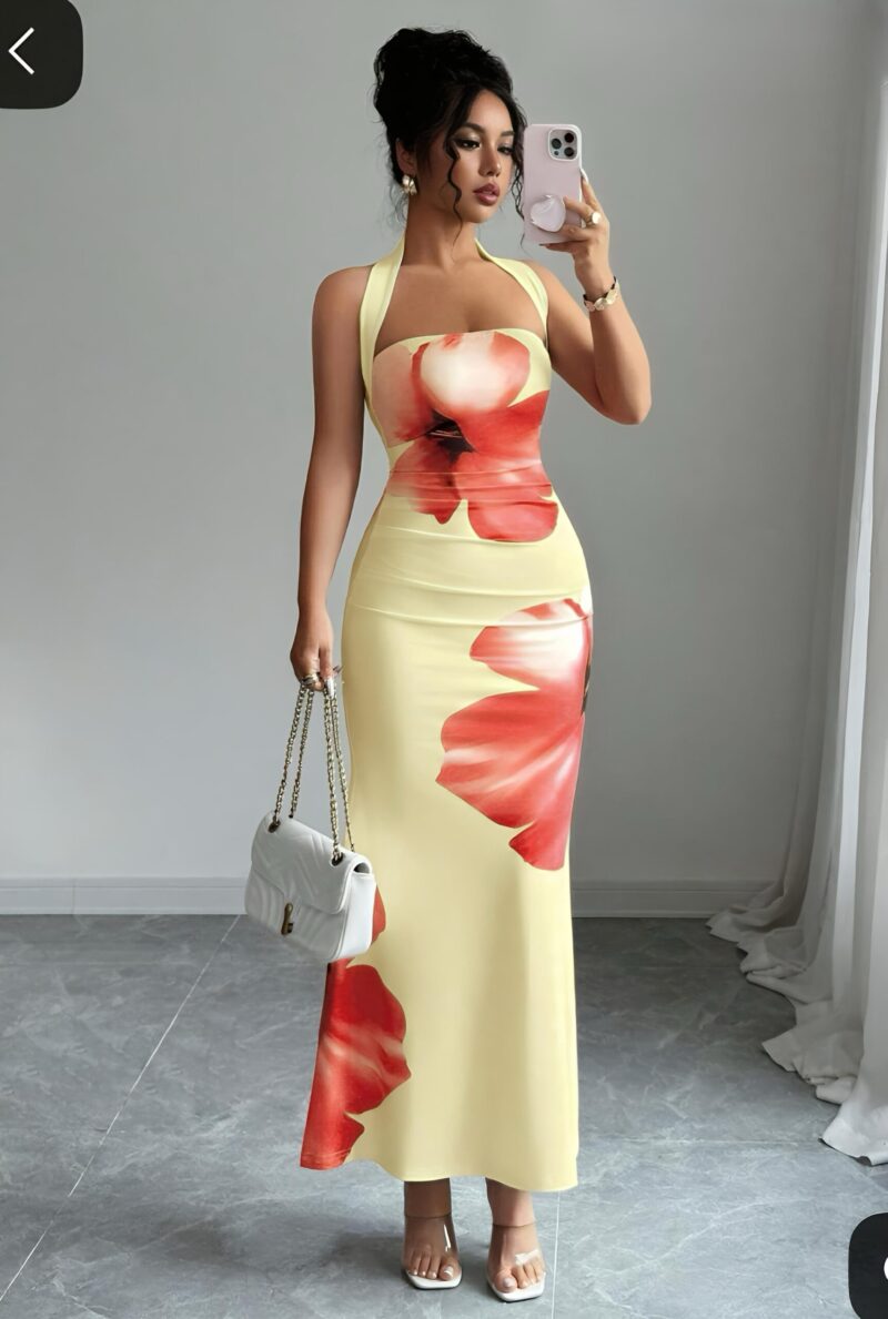Floral halter dress
