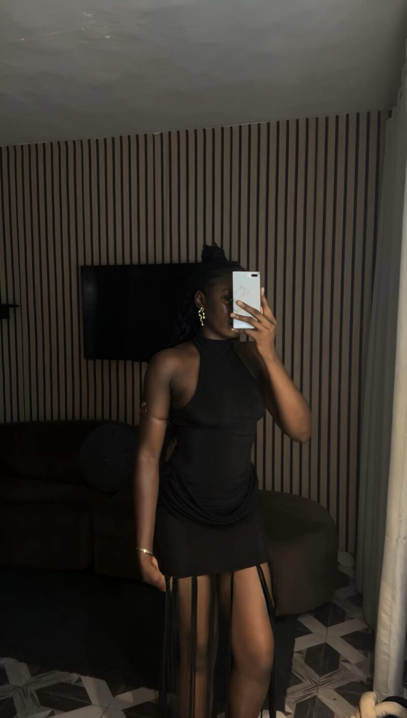 Mesh halter dress