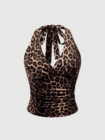 Cheetah halter top