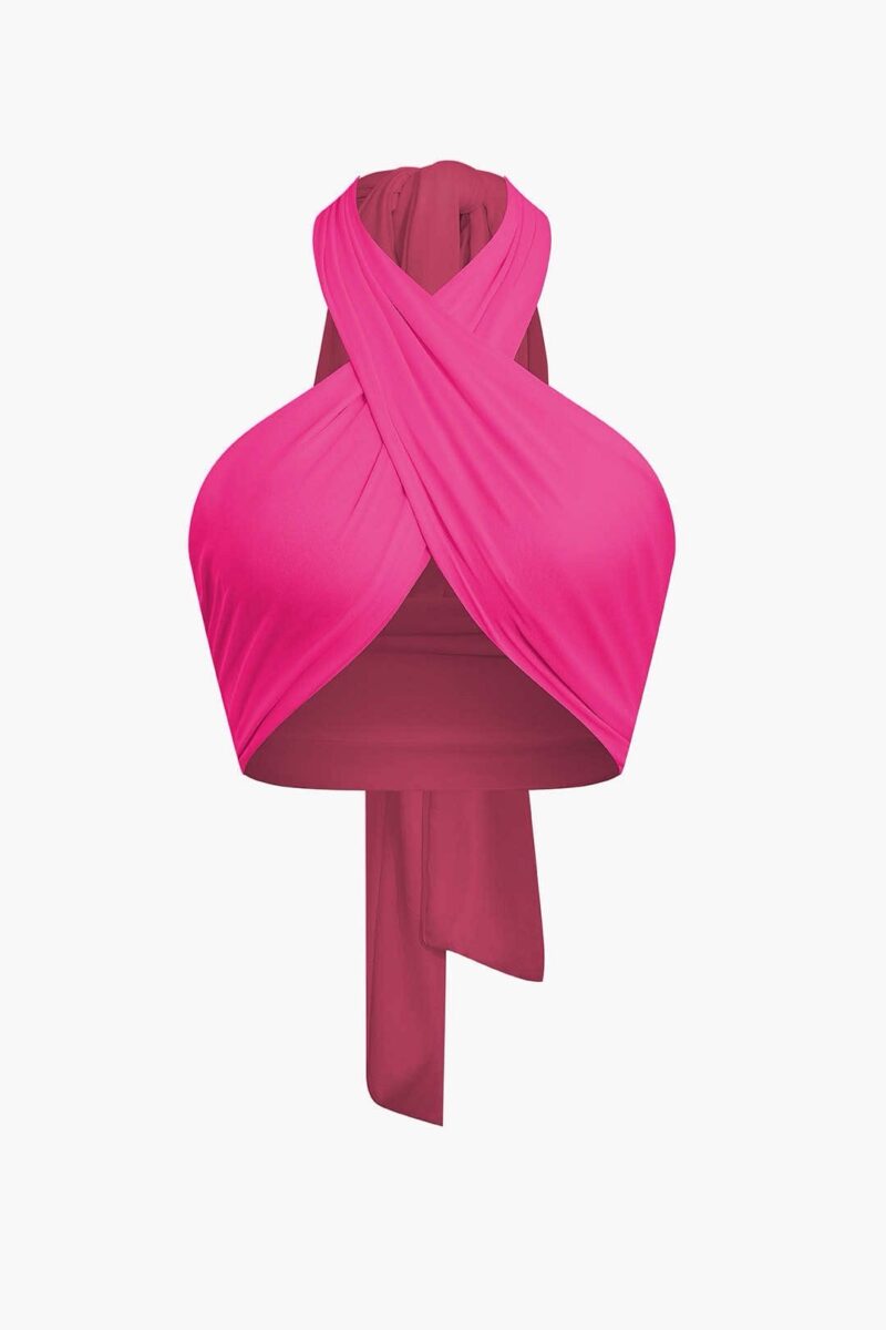 Halter wrap top