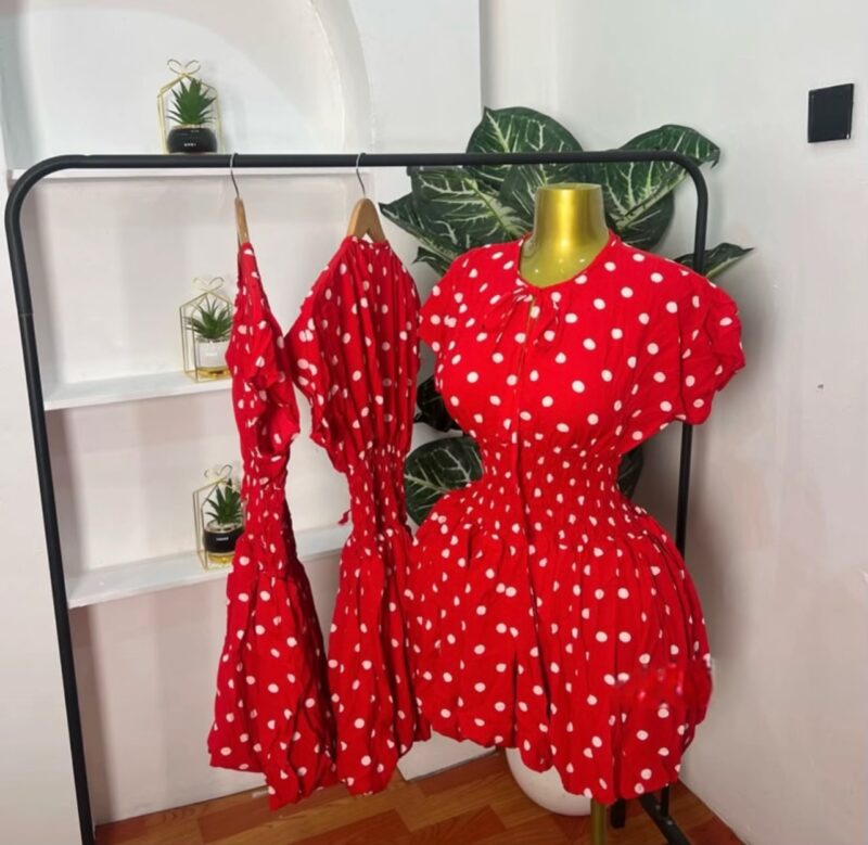Polka dot bubble dress