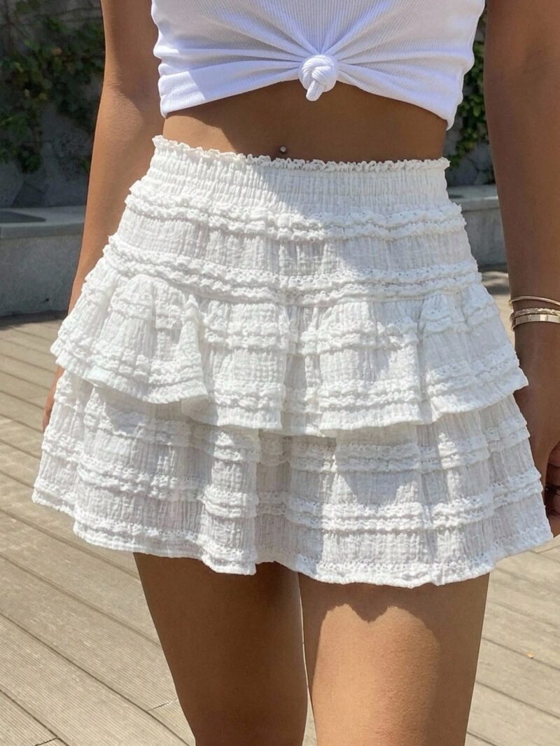 Ruffle layered skirt